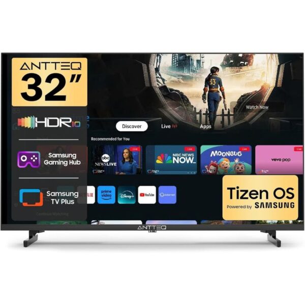1-11.jpg Antteq 32 Inch Smart TV, 32" Tizen OS HD Television with Netflix Disney+ Gaming Hub Samsung TV Plus Dolby Audio, Small TV for Bedroom or Kitchen