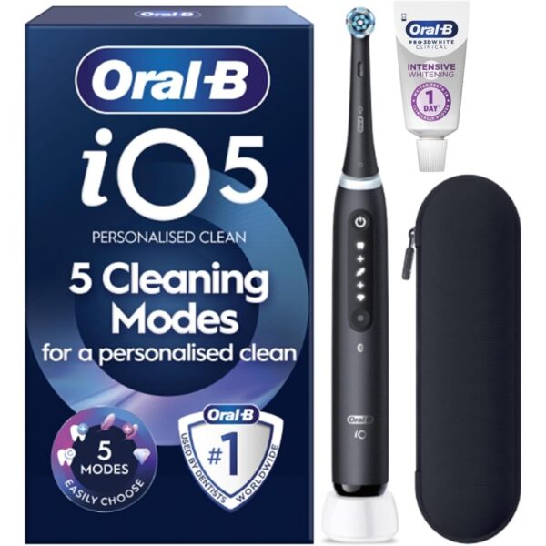 1-151.jpg Oral-B iO5 Electric Toothbrush, Matt Black, with Travel Case and Toothpaste