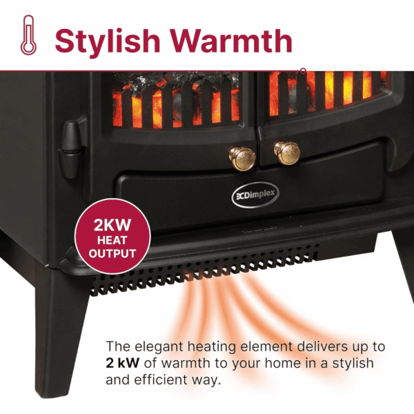 1-31.png Dimplex Tango Optiflame 2KW Freestanding Electric Stove Fire, Coal Fuel bed