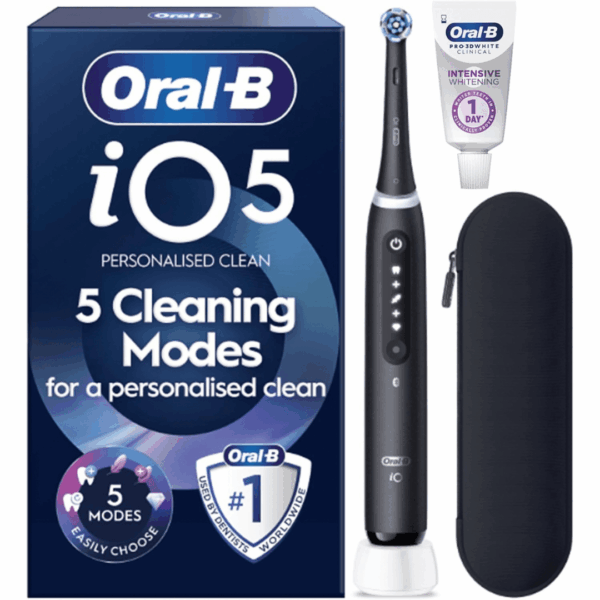 1-35.png Oral-B iO5 Electric Toothbrush, Matt Black, with Travel Case and Toothpaste