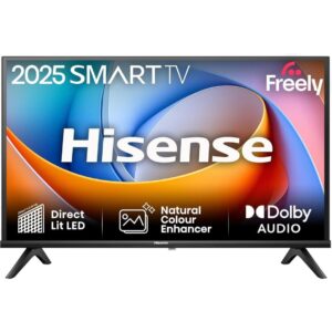 Hisense 40" 40A4QTUK FHD LED TV with Freely - Direct Lit LED, Dolby Audio, Natural Colour Enhancer, Games Mode, Sports Mode, Disney +, YouTube, Netflix [Energy Class F]