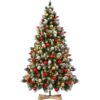 1-42-1.jpg 7.5ft/225cm PVC Snow Flocked Artificial Christmas Tree with Light