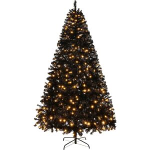 6ft Black Artificial Christmas Tree with DIY 100 Warm Lights