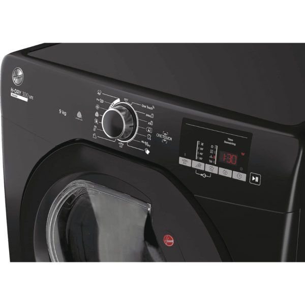 Hoover H-DRY 300 LITE Vented Tumble Dryer, 9kg, Black, C Class [Energy Class G]