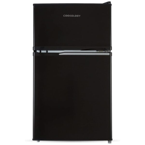 Cookology 87L 47cm Under-Counter Fridge Freezer - Black [Energy Class F]