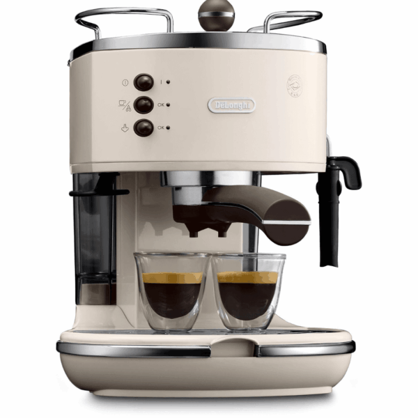 1-78.png De'Longhi Icona Vintage - Espresso Machine Manual Milk Frother Beige