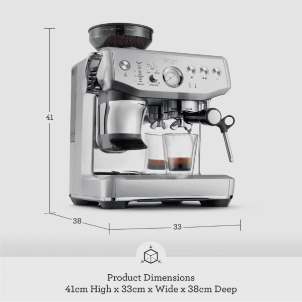 1-80.png Sage - The Barista Express Impress - Assisted Jam Bean Coffee Machine with Milk Frother, Brushed Stainless Steel