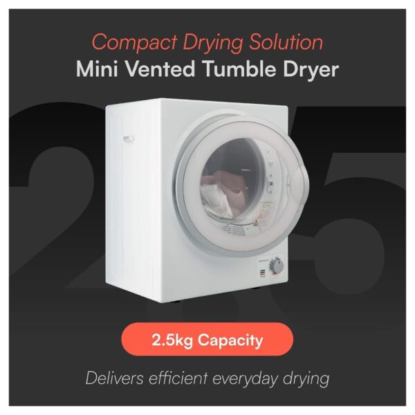 1-88.jpg Cookology 2.5kg Mini Vented Tumble Dryer