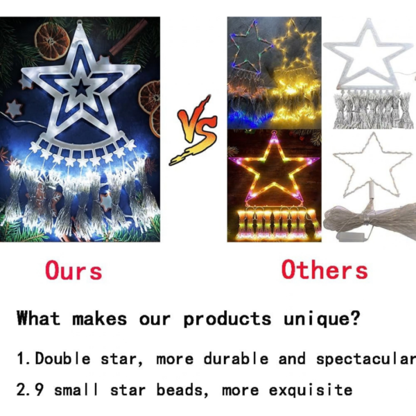 1-92.png Kwaiffeo Christmas Decorations Outside, 12.6FT 350 LED 8 Modes Star Christmas Lights Outdoor