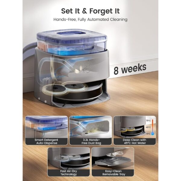 Lefant M3 Max Robot Vacuum Cleaner with Mop, All-in-One Station