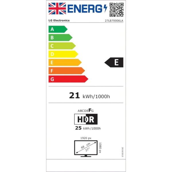 LG LED LB7000 27 inch Full HD TV Monitor - 27LB70006LA (α5 AI Processor Gen9, 120Hz, HDR10, Google Cast, Apple AirPlay 2) [Model year 2026]