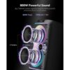 2-22.jpg GKDT81 Karaoke Machine with 2 Microphones for Adults, 80W Rated Power, Dual 8" Woofers, Portable Bluetooth Party Speaker with Wheels & Pull Handle