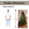 2-31.jpg SHATCHI 6ft/1.8m Alaskan Pine Green Artificial Christmas Tree Bushy 550 Tips Xmas Home Decorationations Decorations