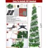 2-34-1.jpg HMASYO 6FT/1.8M Pop Up Tinsel Christmas Tree with 100 Timer Lights & Remote