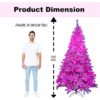 2-38-1.jpg 8Ft Flocked Prelit Pink Christmas Tree with Pink LED Lights Multifunction