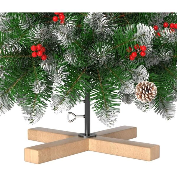 5 ft/150cm PVC Snow Flocked Artificial Christmas Tree Green Flocked