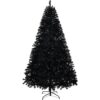 6ft Black Artificial Christmas Tree with DIY 100 Warm Lights