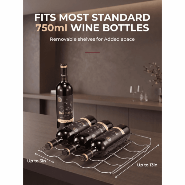 2-55.png FOHERE Wine Cooler Fridge 8 Bottles, Table-Top Wine Fridge with Glass Door