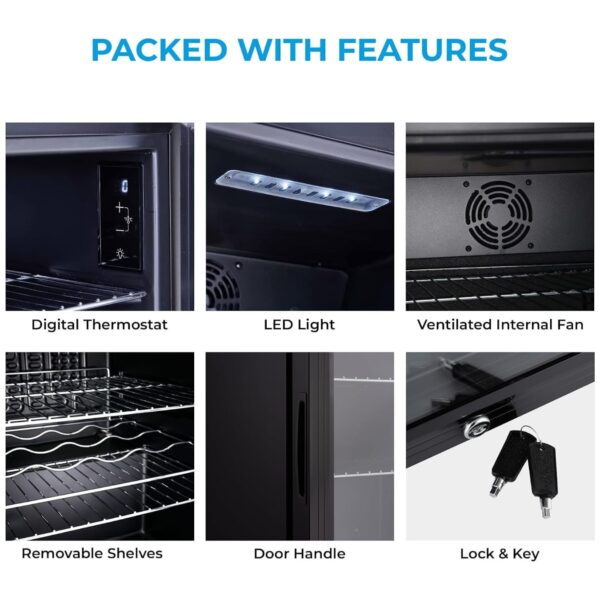 Subcold Super85 LED Beer Fridge  80 Cans + 5 Bottles | 0-18°C | Glass Door [Energy Class E]