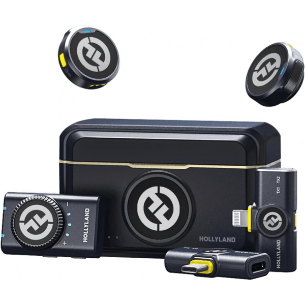 2-69.png Hollyland Lark M2 Wireless Lavalier Microphone (2TX+3RX) Compatible with Camera