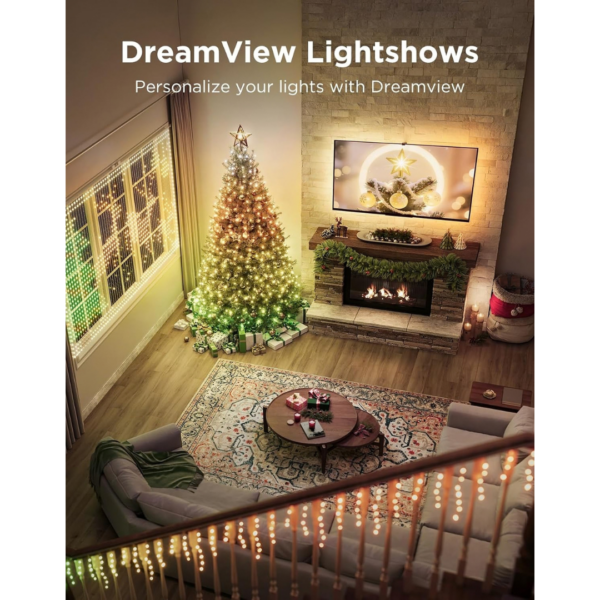 Govee Christmas Sparkle String Lights, RGBWIC Lights with 375 LEDs, 30m [Energy Class G]