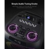 3-18.jpg GKDT81 Karaoke Machine with 2 Microphones for Adults, 80W Rated Power, Dual 8" Woofers, Portable Bluetooth Party Speaker with Wheels & Pull Handle
