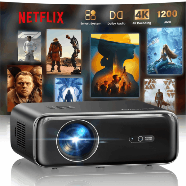 【Netflix Included/Dolby Audio】Smart 4K Projector