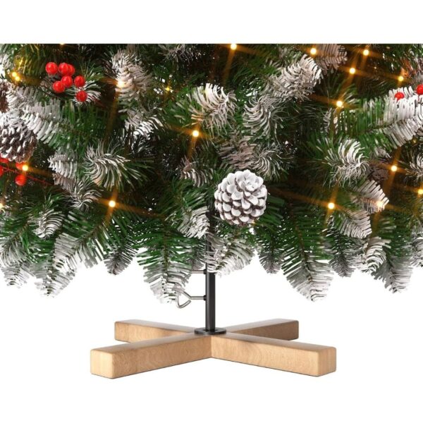 3-31-1.jpg 7.5ft/225cm PVC Snow Flocked Artificial Christmas Tree with Light