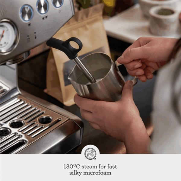 3-60.png Sage - The Barista Express Impress - Assisted Jam Bean Coffee Machine with Milk Frother, Brushed Stainless Steel