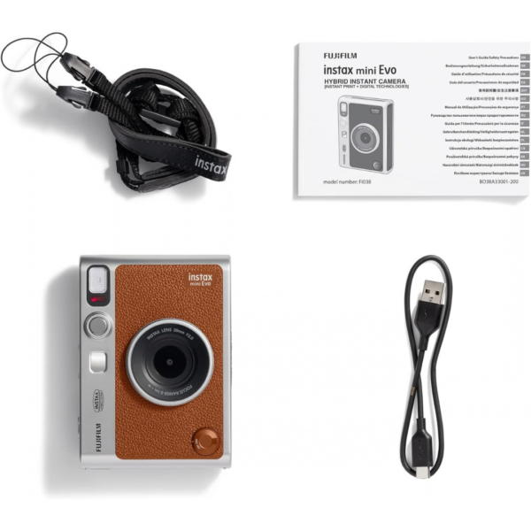 3-67.png instax mini EVO Hybrid camera and smartphone printer, BROWN