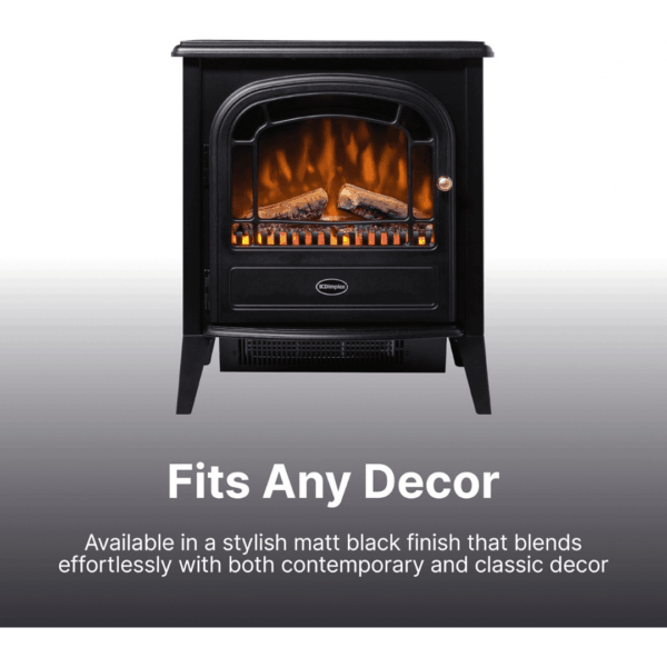 4-20-1.png Dimplex Club Optiflame Electric Stove, Black Freestanding Electric Fire with Artificial Logs