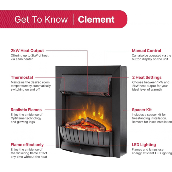 4-22-1.png Dimplex Clement 2KW Optiflame Inset Electric Fire, Black