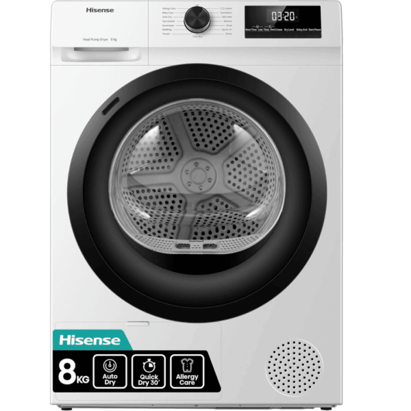 4-39.png Hisense DH1Q802BW2 60cm Freestanding 8 KG Heatpump Front Load Tumble Dryer