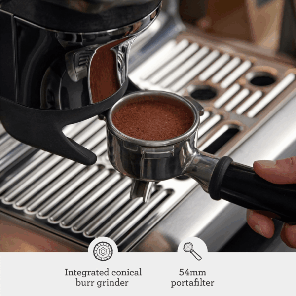 4-50.png Sage - The Barista Express Impress - Assisted Jam Bean Coffee Machine with Milk Frother, Brushed Stainless Steel