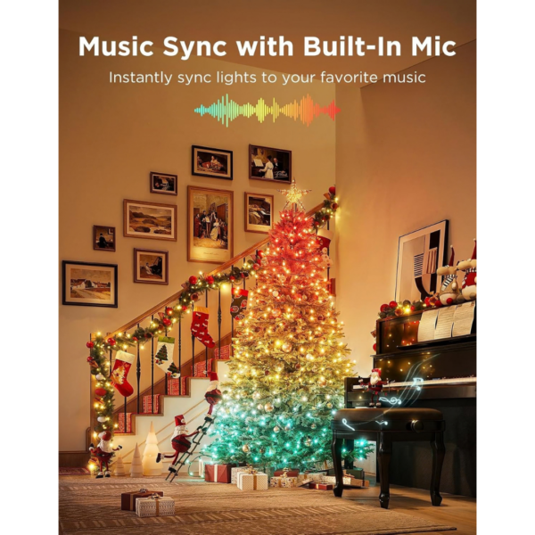 Govee Christmas Sparkle String Lights, RGBWIC Lights with 375 LEDs, 30m [Energy Class G]