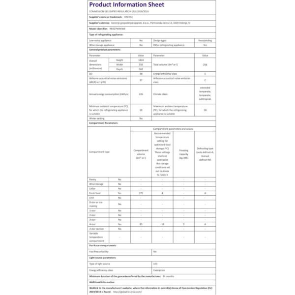 4-53.jpg Hisense RB327N4WWE 55cm Freestanding 50/50 Fridge Freezer