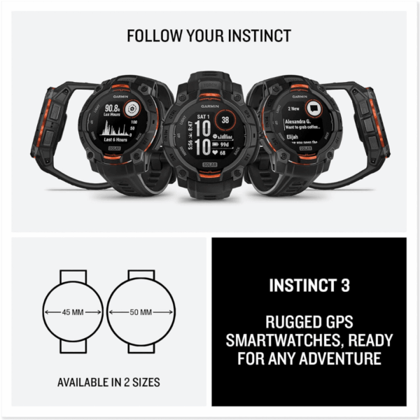 Garmin Instinct 3 GPS smartwatch