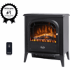 5-14-1.png Dimplex Club Optiflame Electric Stove, Black Freestanding Electric Fire with Artificial Logs