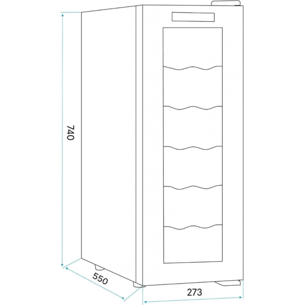 5-20-1.png Dellonda Baridi 12 Bottle Wine Fridge with