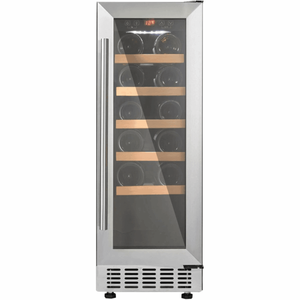 Cookology 60L Under-Counter Wine Cabinet - 20 Bottle - Stainless Steel [Energy Class G]
