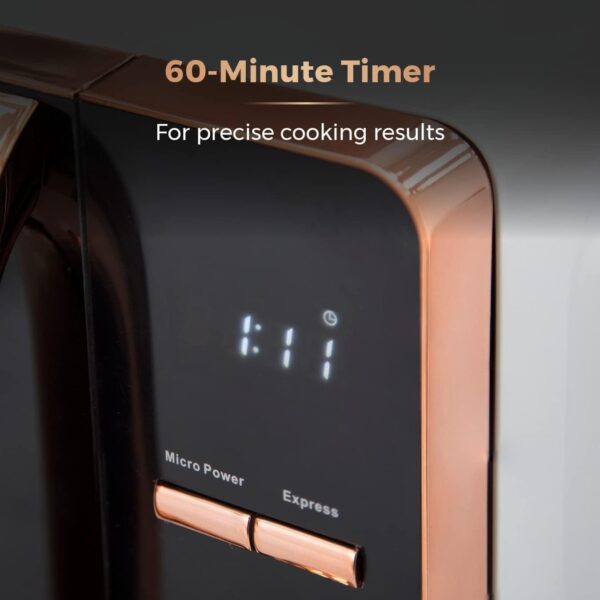 Tower Digital Microwave 20L, 800W Black and Rose Gold, T24021