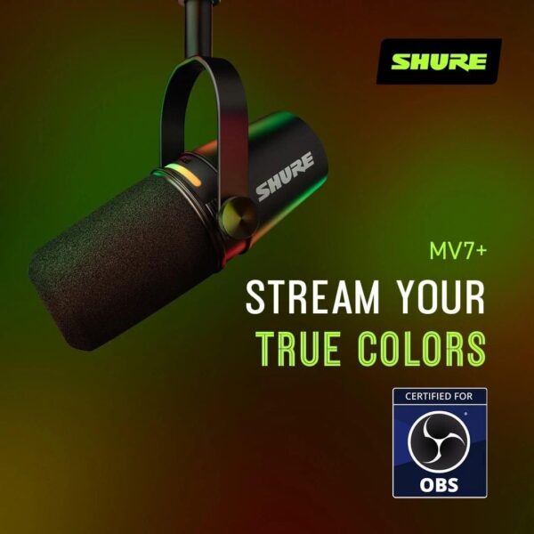 610RnxysRTL._AC_SL1080_.jpg Shure MV7+ USB-C & XLR Podcast Dynamic Mic with Stand - Black