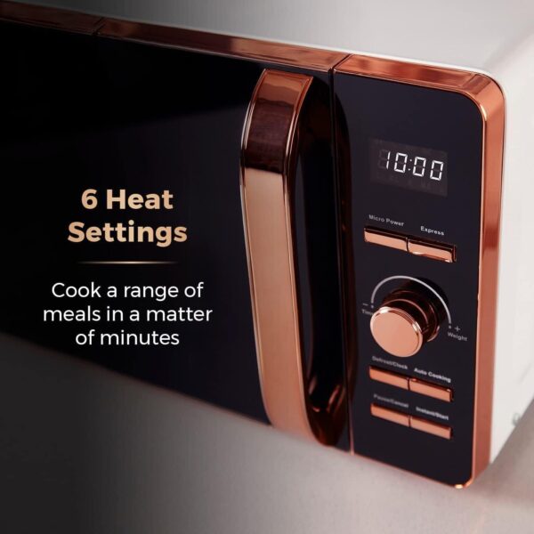 Tower Digital Microwave 20L, 800W Black and Rose Gold, T24021