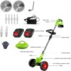 614jT4LSMAL._AC_SL1500_.jpg Cordless Garden Strimmers,Electric Cordless 21v Grass Strimmer with 2 X 2000mAh Battery