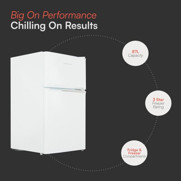 619vC322JvL._AC_SL1500_.jpg Cookology 87L 47cm Under-Counter Fridge Freezer - White
