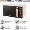 Tower Digital Microwave 20L, 800W Black and Rose Gold, T24021