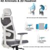 61HgZOzwVaL._AC_SL1080_.jpg HOLLUDLE Ergonomic Office Chair with Adaptive Backrest, High Back Computer Desk Chair with 4D Armrests