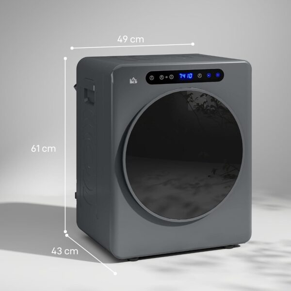 HOMCOM Vented Tumble Dryer 5kg Wet Laundry/3kg Dry Capacity 1000W Grey [Energy Class G]