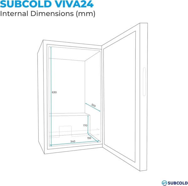 Subcold Viva24 Wine Fridge | 24 Bottles | 3-18°C | Undercounter [Energy Class G]