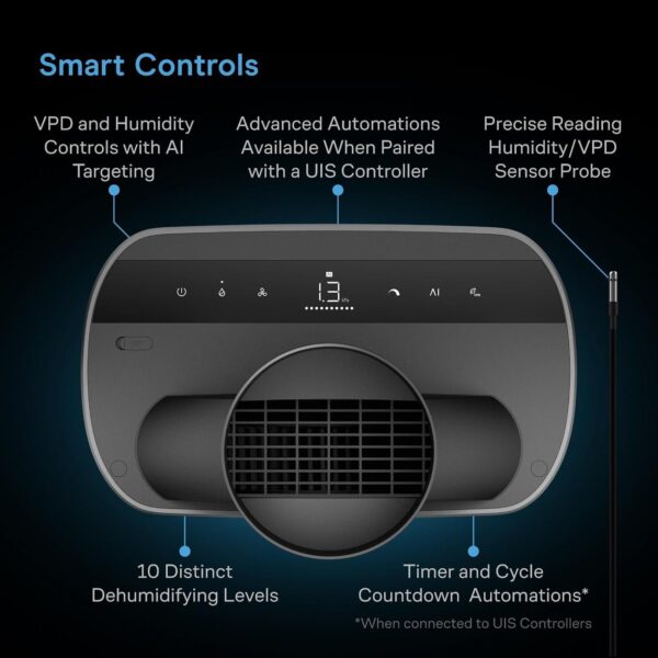61PlHhpdo7L._AC_SL1500_.jpg AC Infinity HYDRONE 7, Smart Plant Dehumidifier, Humidity VPD Control